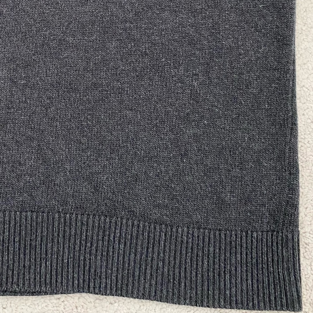 Sold Quince Organic Cotton Charcoal Grey Mock Neck Sweater Small - Picture 7 of 16